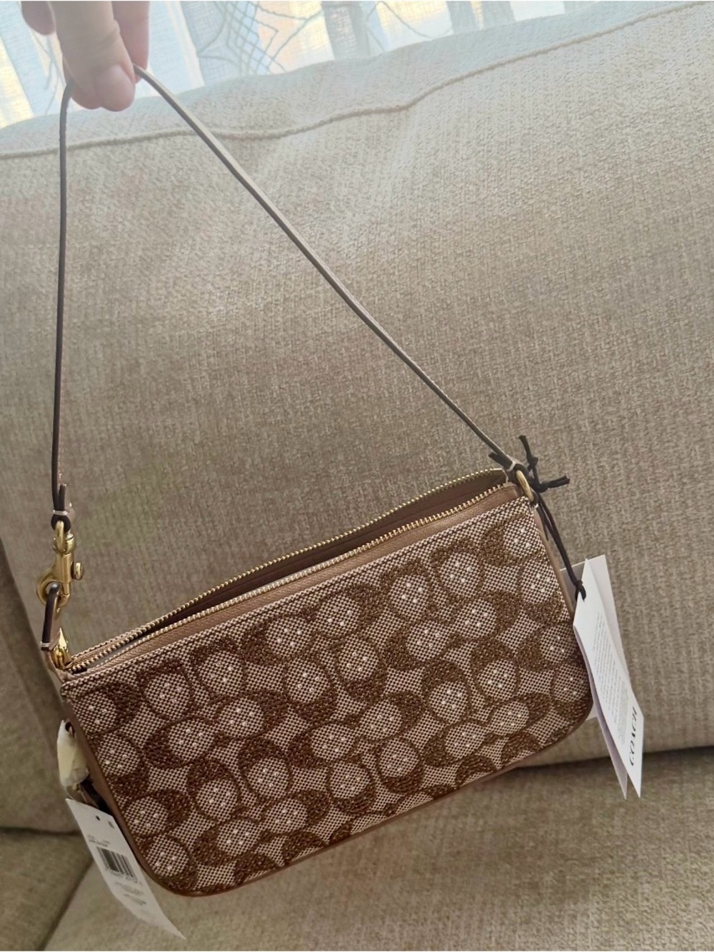 Coach Crystal Plaza Mushroom Mini Shoulder Bag